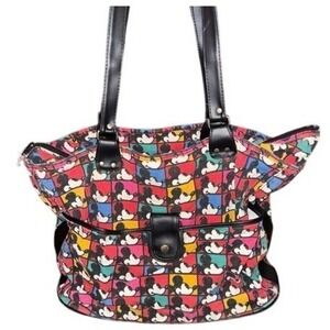 Vintage Mickey & Co Disney Pop Art Canvas Tote Bag
